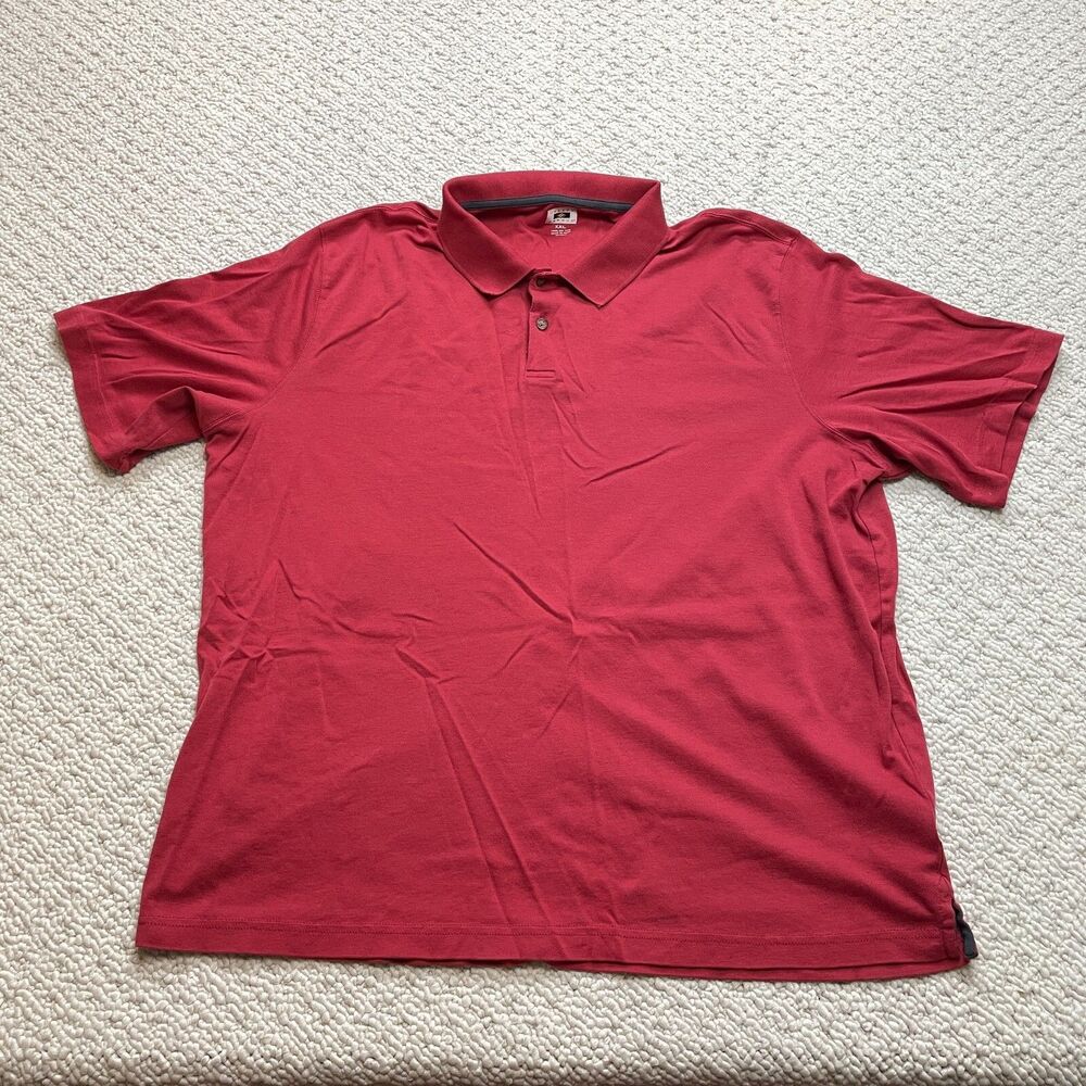 Joseph Abboud Polo Shirt Mens XXL 2XL Red Short Sleeve Golf Rugby Collared Top